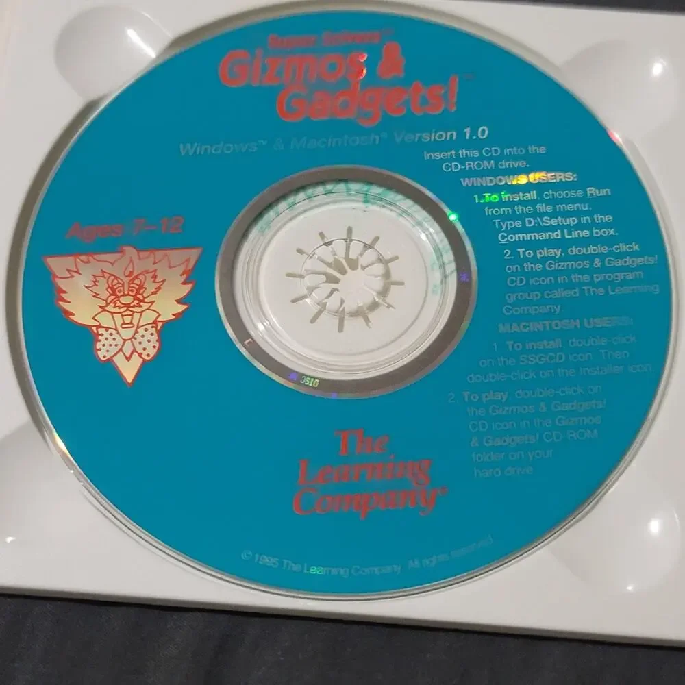 Vtg 1995 SUPER SOLVERS: GIZMOS & GADGETS PC CD-ROM